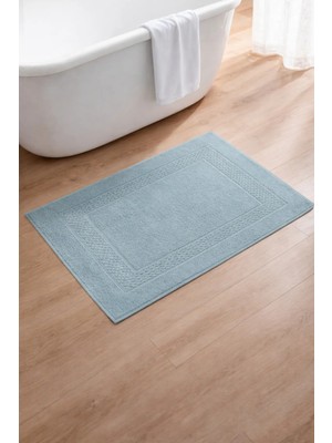 Ellia Soft Wilaya Banyo Paspası Ayak Havlusu %100 Pamuklu Kalın Doku Mavi 50X70 cm