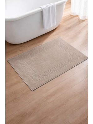 Ellia Soft Wilaya Banyo Paspası Ayak Havlusu %100 Pamuklu Kalın Doku Bej 50X70 cm