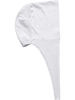 Kocadal Tesettür Bone Bağcıklı Likralı Beyaz