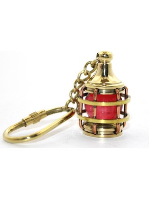 Fırsatkolik Pirinç Kırmızı Gaz Lambası Tasarımlı Anahtarlık