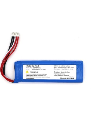 Fırsatkolik Sertec Jbl Flip 3 Uyumlu 3.7V 3000 Mah Soketli Batarya