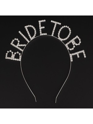 Fırsatkolik Kristal Taşlı Gümüş Renk Bride To Be Gelin Tacı (5067)