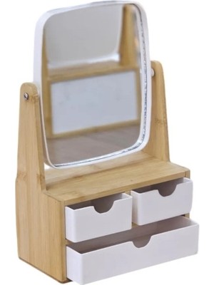 Fırsatkolik Ahşap 3 Çekmeceli Ayna