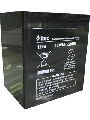 Fırsatkolik Ttec 12V 5 Ah Kuru Bakımsız Akü
