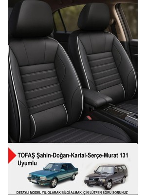 Naz Oto Stone Deri Oto Koltuk Kılıfı - Bel Destekli (Tofaş Kartal-Şahin-Doğan-Serçe-Tempra Uyumlu)