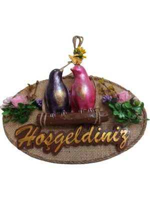 İsingir Shopping Kuş Tasarımlı Hoşgeldiniz Kapı Süsü