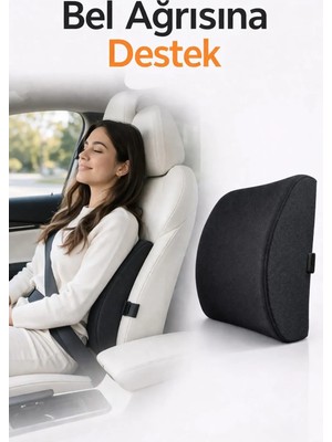 Kırlent Ev Visko Ortopedik Bel Destek Yastığı - Ofis Koltuğu Ve Araç İçi Sandalye Bel Minderi - Medikal Sırt Desteği