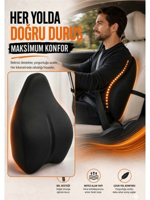 Kırlent Ev Visko Ortopedik Sırt Minderi Sandalye ve Koltuk İçin Bel Destek Yastığı Oto Sırt Dayama