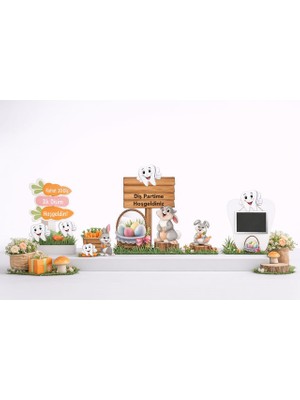 Deha Parti Dekoratif Kişiye Özel Ayaklı Pano Seti Diş