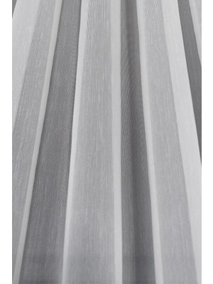 Bambu Tül Perde Kornişli Kullanıma Hazır Sık Pile Ütü Istemez Kırışmaz