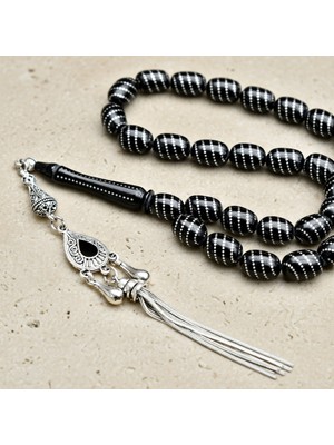 Blackcraft Oltu Sıkması Nokta Işleme Tespih