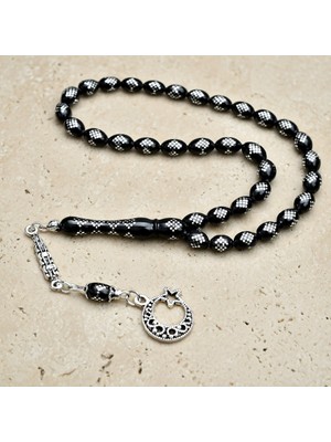 Blackcraft Oltu Taşı Baklava Işleme Kızılcık Kesim Tespih