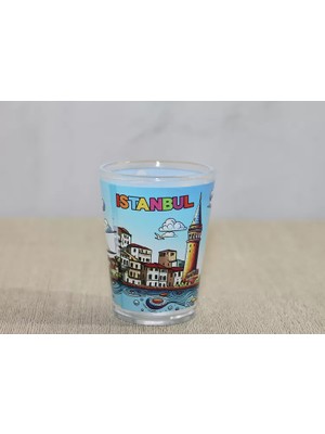Pazarcan Istanbul Temalı Cam Shot Bardak - Model 3