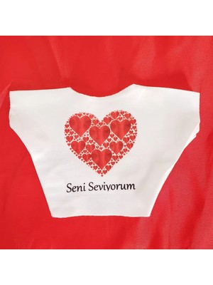 Pazarcan Seni Seviyorum Baskılı Peluş Oyuncak Tişörtü