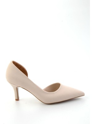 Bambi Bej  Kadın Klasik Topuklu Ayakkabı K01231363971