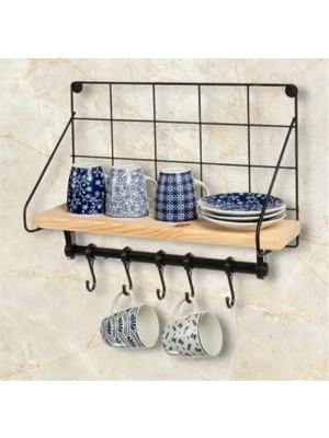 İsingir Shopping Metal Askılıklı Kahve Köşesi Rafı