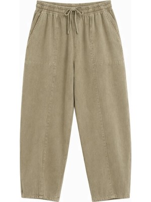 Mixray 4573 Kadın Önü Çımalı Gabardin Şalvar Pantolon Vizon