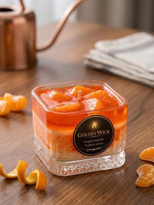 Moresun Golden Wick Kokulu %100 Soya Wax Kase Mum