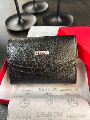 Egem Atelier Derkon Hakiki Deri Her Çantaya Sığabilecek Ölçüde Kullanışlı Kadın Cüzdanı