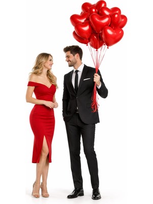 Deha Parti Balon Diyarı Yüksek Kalite Kalp Şekilli Latex Balon 15 Adet