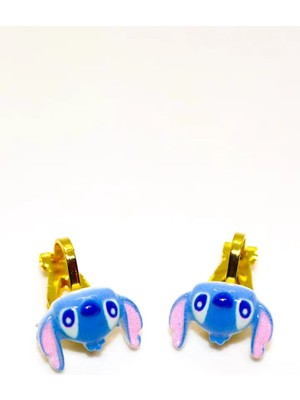 Makewell Disney Stitch Sıkıştırmalı Küpe Deliksiz Kulağa Uygun Kız Çocuk Hediye