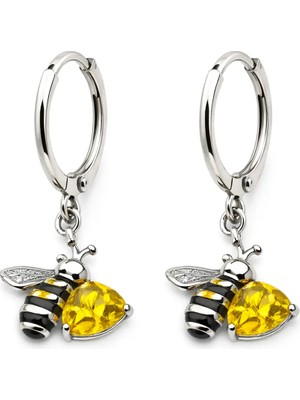 Makewell Tatlı Arı Çelik Sallantılı Küpe Paslanmaz Çelik Kız Çocuk Hediye