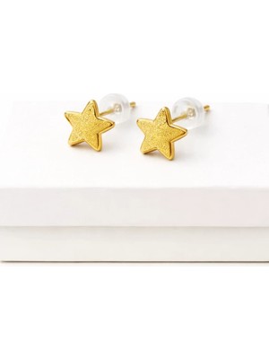 Makewell Zarif Kelebek Çelik Küpe Paslanmaz Çelik Kız Çocuk Hediye