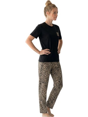 Royam Donwear Kadın Viskon Yazlık Kısa Kollu Pijama Takımı 2658