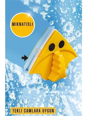 Senka Mıknatıslı Çift Taraflı Cam Temizleyici