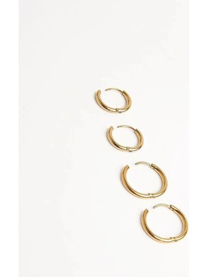 Makewell Meyve Bahçesi Çelik Küpe 9'li Set Paslanmaz Çelik Kız Çocuk Hediye