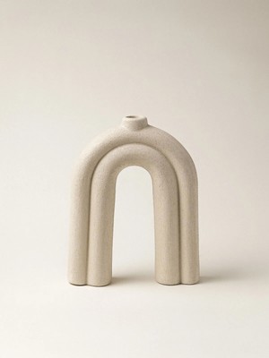 Kallen Dokulu Seramik Vazo (24 x 19 Cm)