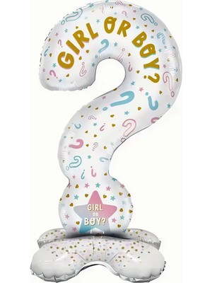 Deha Parti Girl Or Boy Folyo Balon Baby Shower Parti Cinsiyet Belirleme Cinsiyet Partisi Soru Işareti