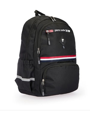 Pierre Cardin Siyah Unisex Çok Gözlü Okul Veya Günlük  Sırt Çantası