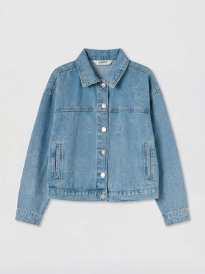 LC Waikiki Taşlı Kız Çocuk Jean Ceket  (S6)