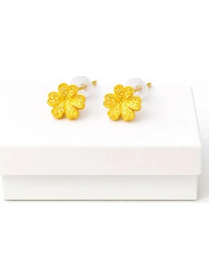 Makewell Bahar Çiçeği Çelik Küpe Paslanmaz Çelik Kız Çocuk Hediye