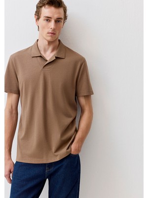 Mavi Kahverengi Polo Tişört 0612888-70378