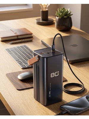 Epilons Yüksek Kapasiteli Powerbank 80000 Mah Hızlı Şarj Özellikli Çok Portlu Taşınabilir Şarj Cihazı