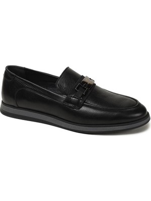 Pierre Cardin 63601 Siyah Erkek Loafer Günlük Deri Ayakkabı