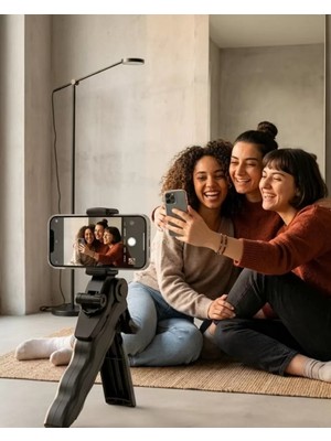 Store Mania Ieg™ Mini Telefon Tripodu Ayarlanabilir Telefon Standı Vlog ve Fotoğraf Çekim Aparatı
