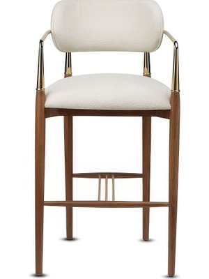 Gazzini Furniture Elegance Kolçaklı Metal Bar Sandalyesi