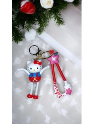 Famemus Accessory 3D Büyük Boy Hello Kitty Anahtarlık ve Çanta Aksesuar