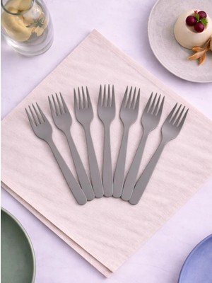 Parti Adresi Plastik Çatal Gümüş 25'li