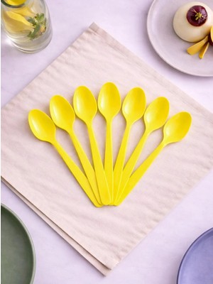 Parti Adresi Plastik Kaşık Sarı 25'li