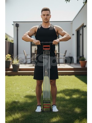 PremiumPort 5 Kademe Sertlik Ayarlanabilir Çelik El, Ayak ve Göğüs Yayı