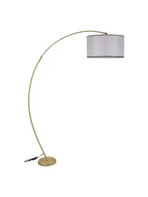 Vivense Mısra Silindir Lambader, Eskitme Ayak, Açık Hasır Gri