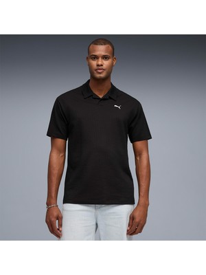 Puma Essential Elevated Material Erkek Siyah Polo Yaka Tişört