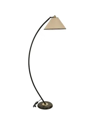 Vivense Lumexx Hilal Lambader, Siyah Ayak, Açık Hasır Abajurlu