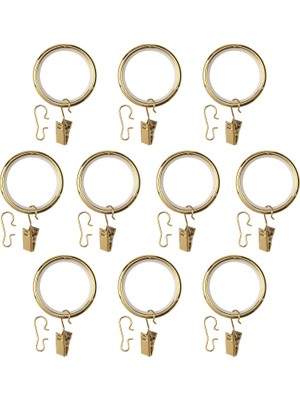 IKEA Syrlıg Pirinç Rengi Perde Halkası Seti