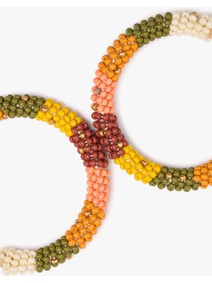 Parfois Çok Renkli Boncuklu Halka Küpe