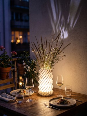 Elana Design Şarj Edilebilir Işıklı Dekoratif Vazo – Lux LED Masa Lambası (Type-C Şarjlı)